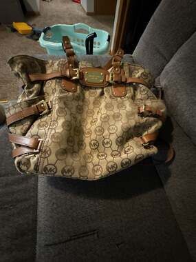 Michael Kors Gansevoort Signature Canvas and Leather Tote Bag
